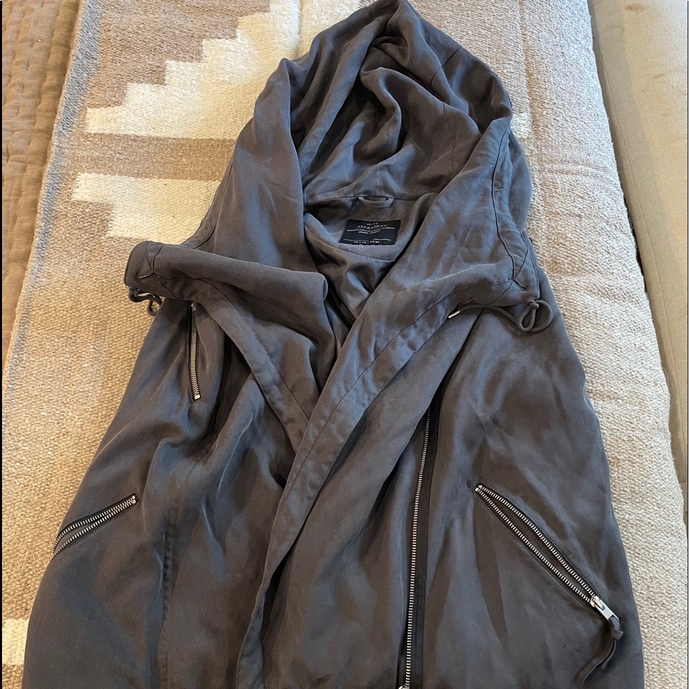 AllSaints vest with deep hood